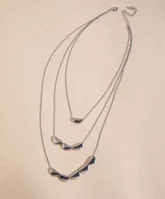 Mid-Layered Silver Necklace