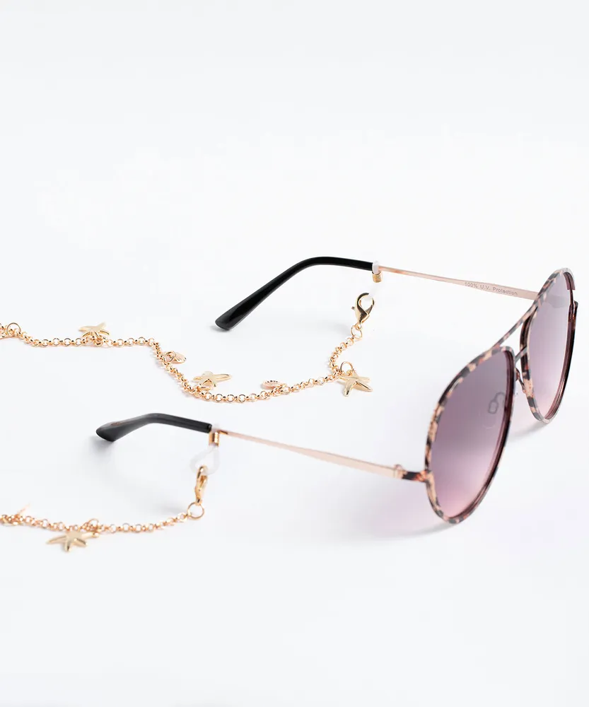 Gold Starfish Mask & Sunglasses Chain