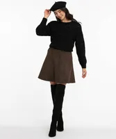 Pointelle Boat Neck Sweater