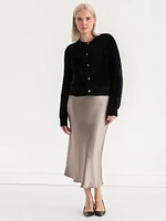 Satin Midi Skirt