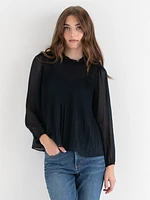 Flock Dot Blouse with Cami