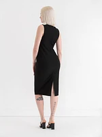 Celeste Crew Neck Pencil Dress Luxe Ponte