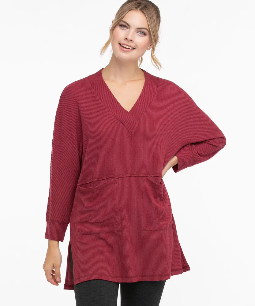 Split Neck Tunic Top