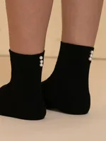 Ankle Socks with Pearls