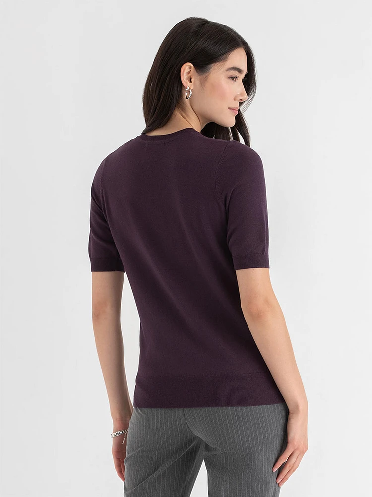 Cashmere Blend Crew Neck Sweater