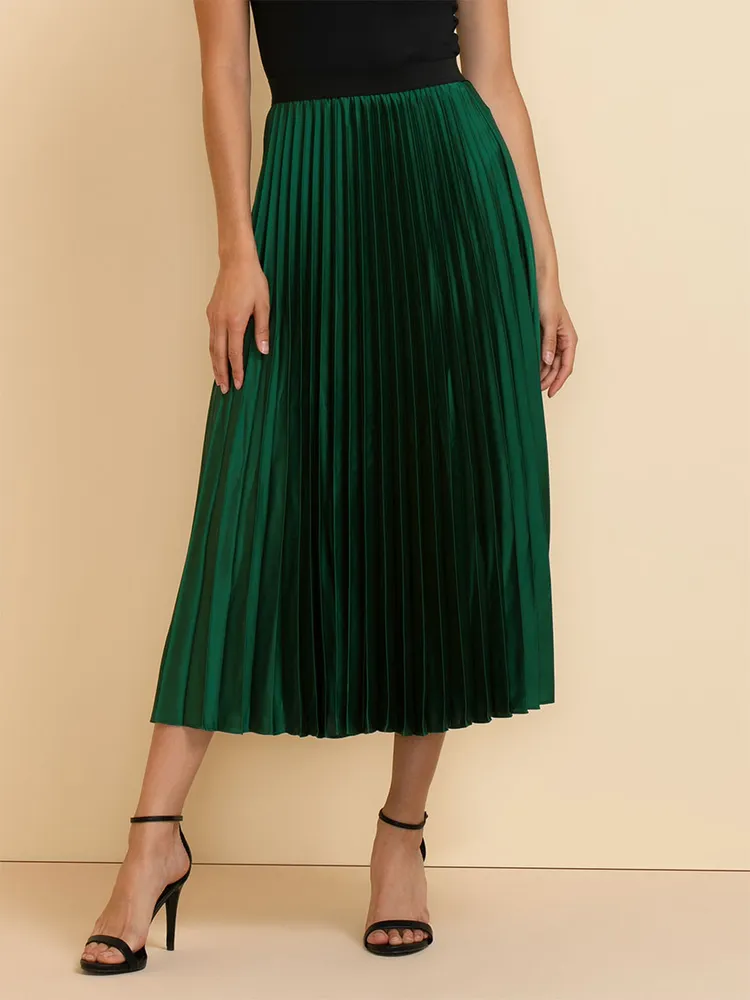 Pleated Midi Skirt