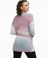 Belted Space Dye Cardigan