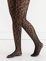 Black Leopard Tights