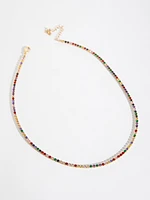 3mm Coloured Stone Tennis Necklace