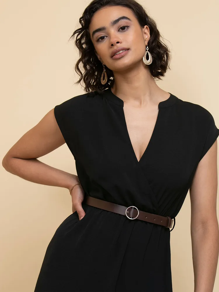 Henley Belted Midi Dress