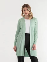 Long Sleeve Ribbed Cardigan