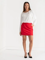 Luxe Ponte Mini Skirt