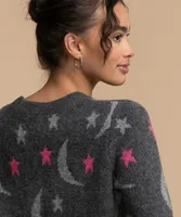 Celestial Intarsia Pullover Sweater