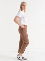 Double Knit Tapered Leg Ankle Pant