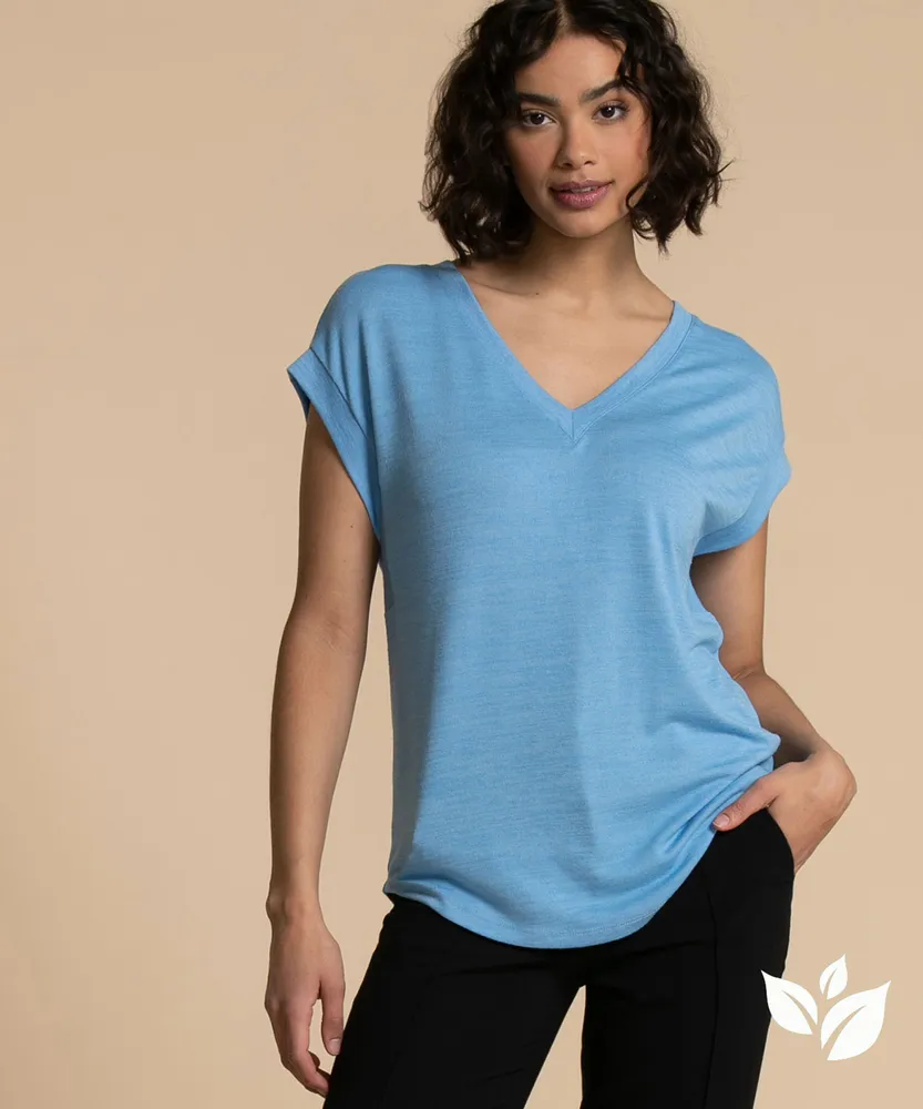 Extend V-Neck Hacci T-Shirt