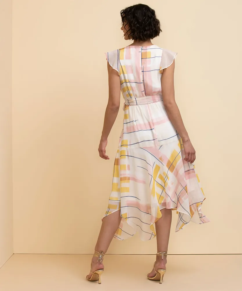 Flutter Sleeve SharkBite Dress