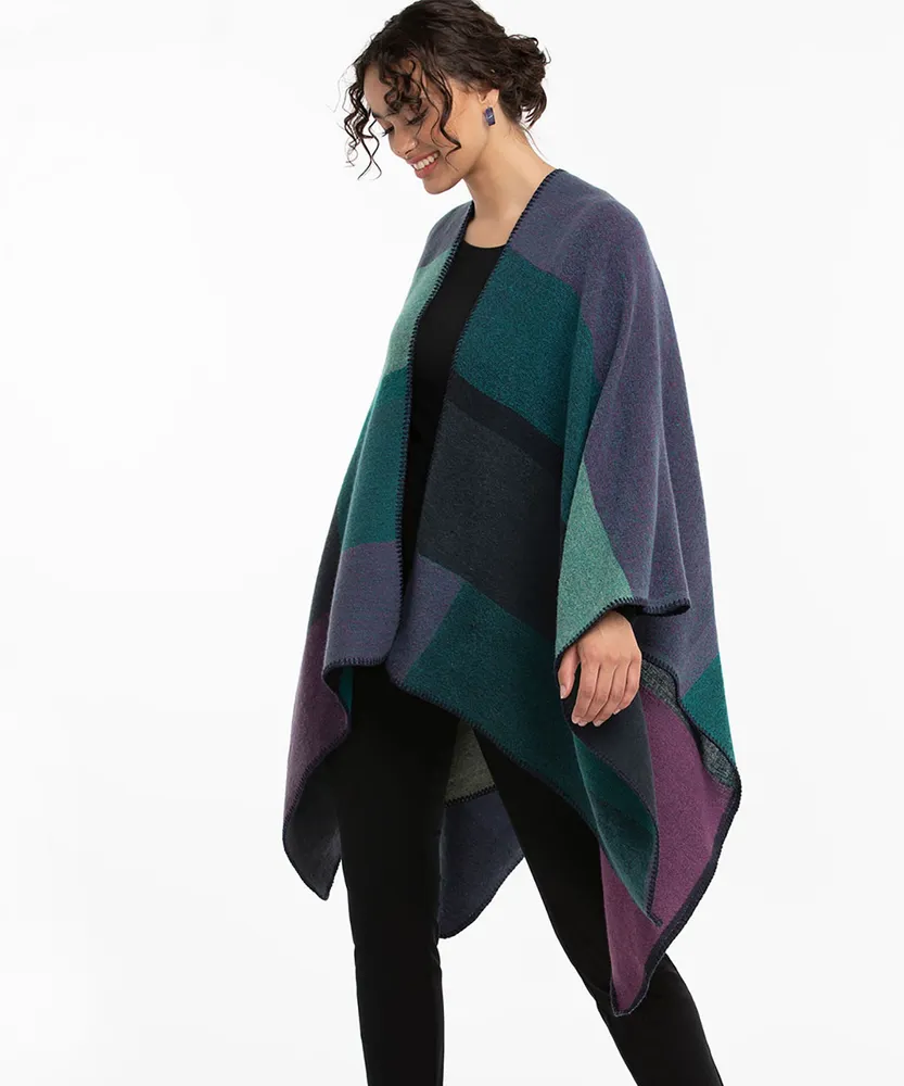 Cozy Colourblock Ruana