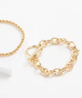 Gold Chain Bracelet 2-Pack