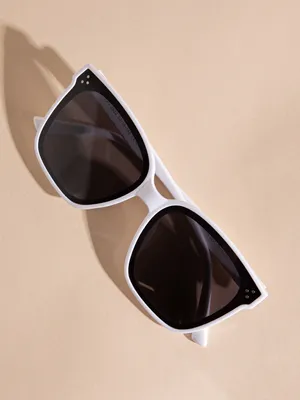 White Wayfarer Style Sunglasses