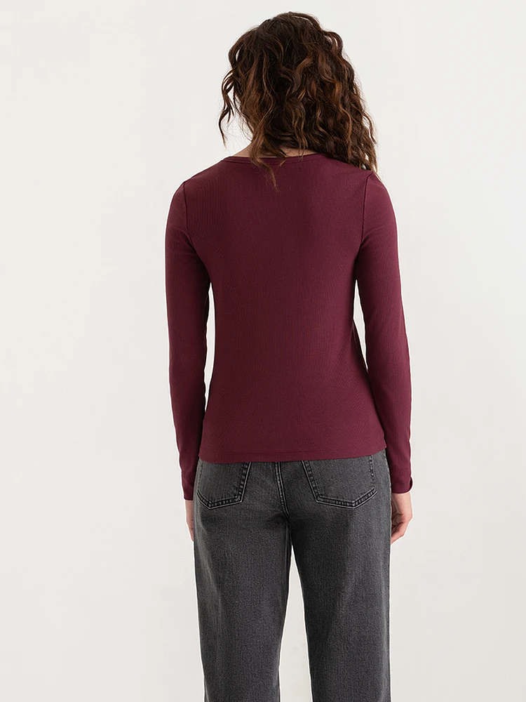 Long Sleeve Henley Shirt