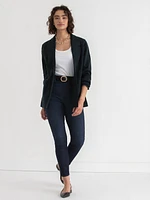 Notched Lapel Blazer Sweater