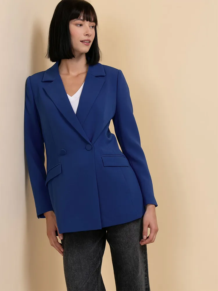 Crepe 2-Button Relaxed Blazer