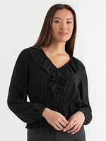 Long Sleeve Ruffle Blouse