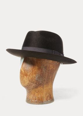 Fedora en feutre de laine