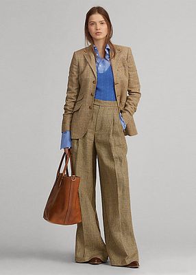 Pantalon en tweed prince-de-galles