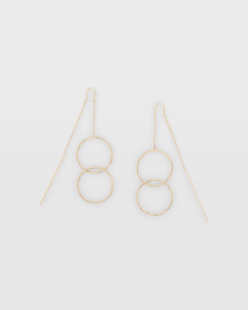 Double Circle Threader Earrings