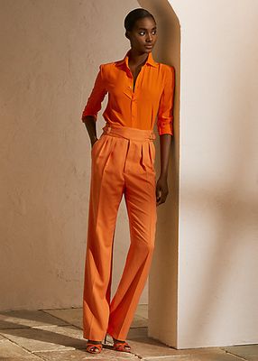 Pantalon Kory en gabardine de laine