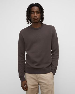 Long Sleeve Double Knit Crew Sweater