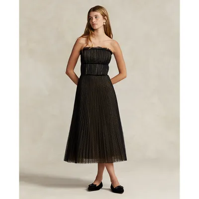 Robe en tulle à pois