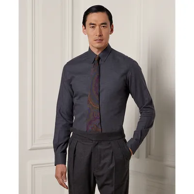 Chemise à motif pied-de-poule