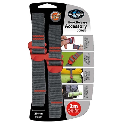 20mm Accessory Straps with Hook Release 2M/80"