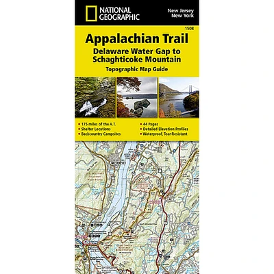Appalachian Trail Map, Delaware Water Gap to Schaghticoke Mountain [NJ