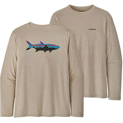 Men's Long-Sleeved Cap Cool Daily Fish Graphic Shirt