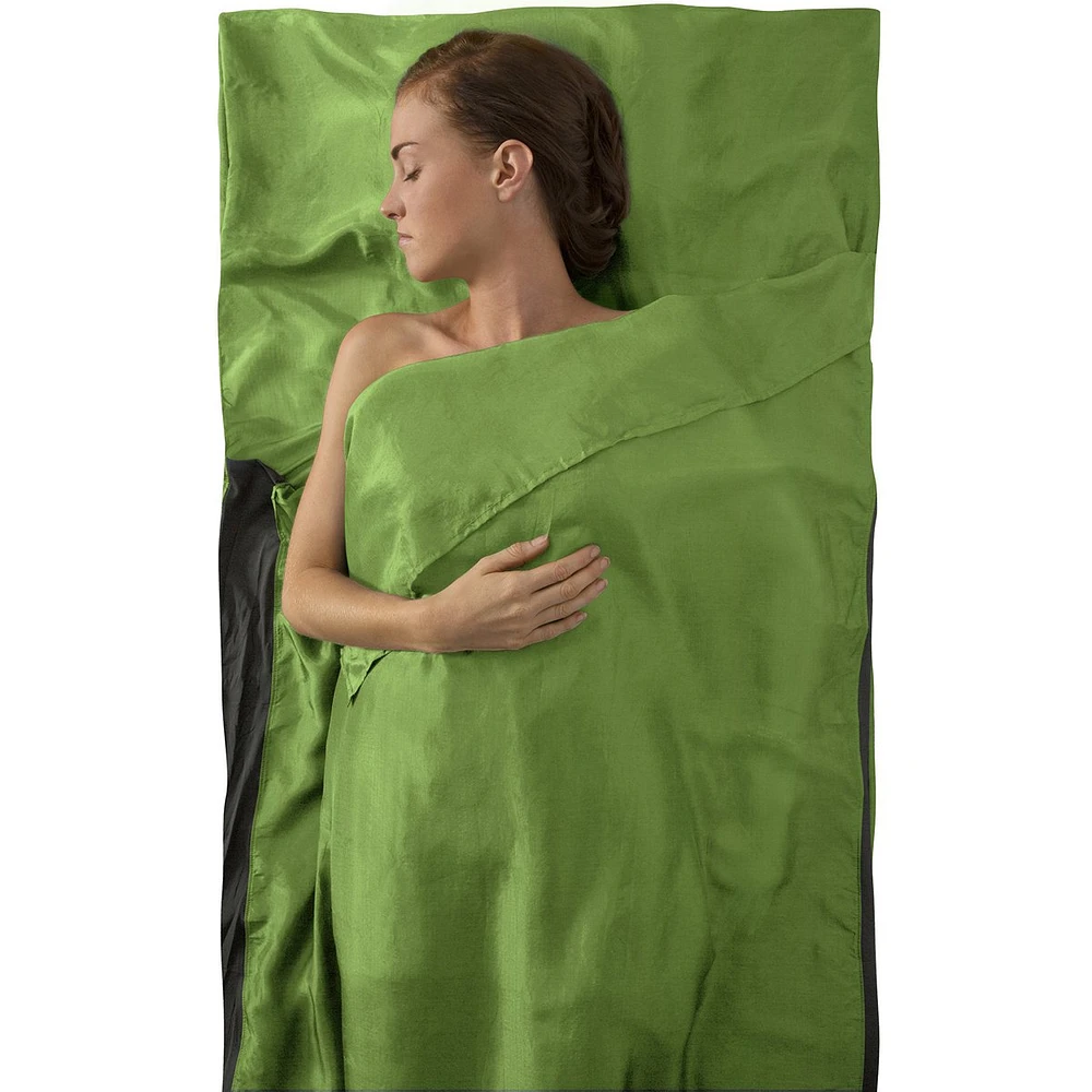 Premium Silk Travel Liner - Traveller With Pillow Insert