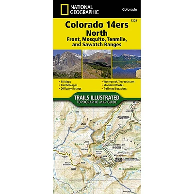 Trails Illustrated Map: Colorado 14ers North (Sawatch, Mosquito, and Front Ranges)