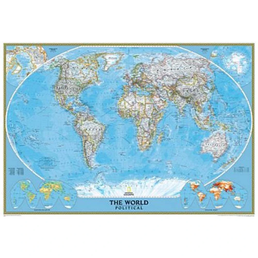 World Classic Map (Enlarged, Tubed)