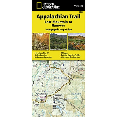 Appalachian Trail Map, East Mountain to Hanover [Vermont]