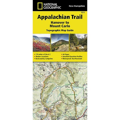 Appalachian Trail Map, Hanover to Mount Carlo [New Hampshire]