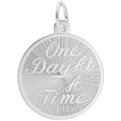 One Day at a Time Charm in Sterling Silver