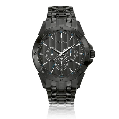 Bulova Men's Classic Chronograph Black Bracelet Watch