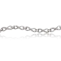 Diamond Infinity Bracelet Sterling Silver