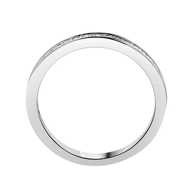 Lab Grown 1/4ctw. Diamond Channel Wedding Band in 14k White Gold