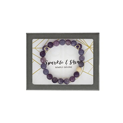 "Sparkle and Shine" Lilac Jasper Bracelet in Sterling Silver