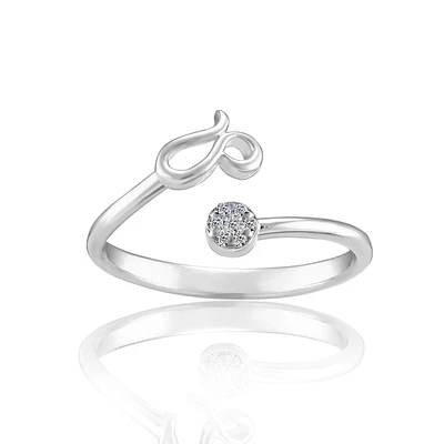 Zodiac Diamond Leo Fashion Ring in Sterling Silver