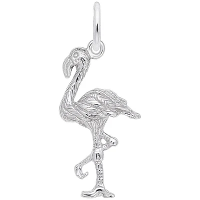 Flamingo Charm in Sterling Silver