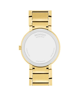 Movado Men's Swiss Sapphire Gold-Tone PVD Stainless Steel Bracelet Watch 39mm 0607180